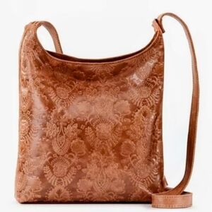 The Sak Huntley Floral Embossed Leather Crossbody Bag Carmel